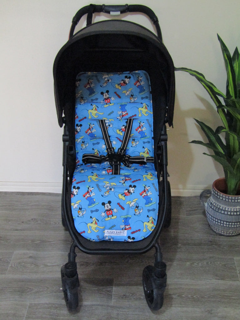 Pram liner set universal,100% cotton-Mouse & friends