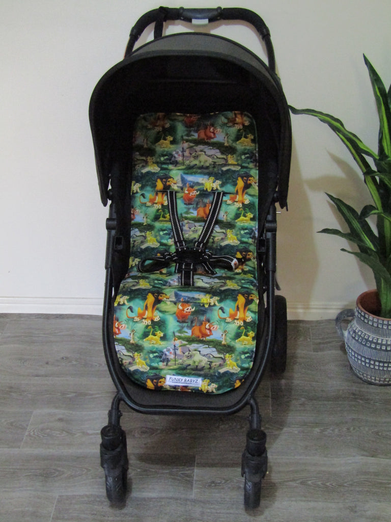 Pram liner set universal,100% cotton-Lion,adventures