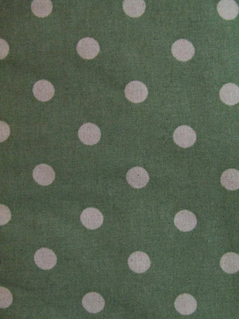 Pram liner set universal,100% cotton-Organic spots,green