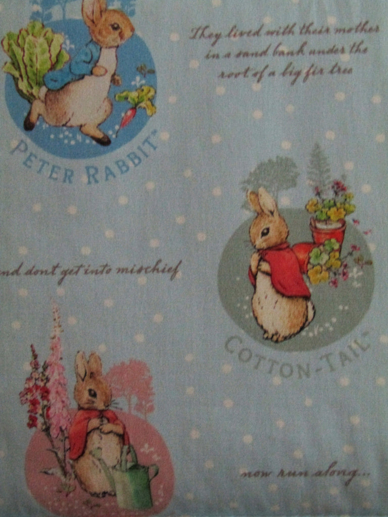 Pram bassinet liner-Rabbit & friends,blue