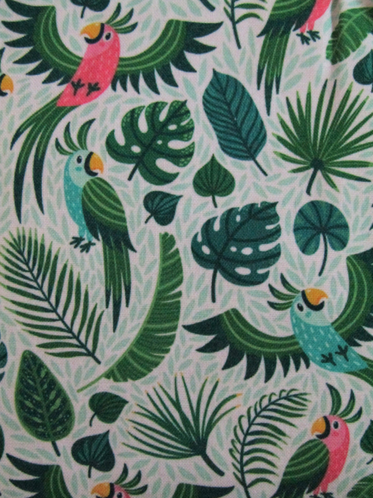 Waterproof changing mat-Jungle parrots