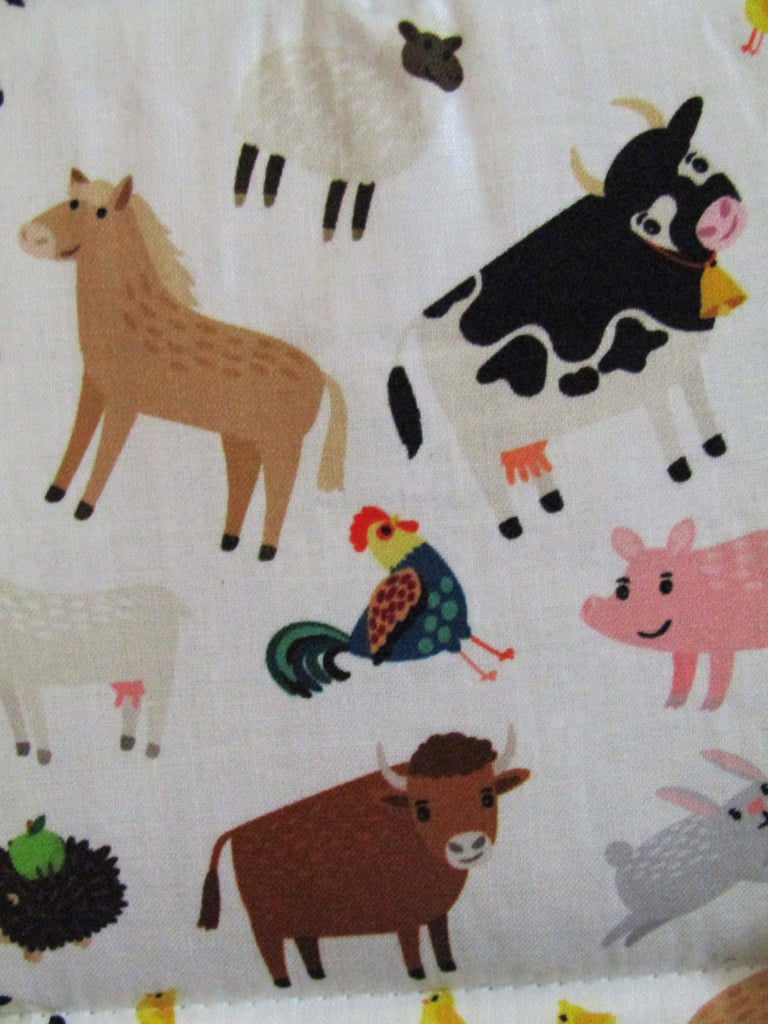 Pram bassinet liner-Farmyard animals