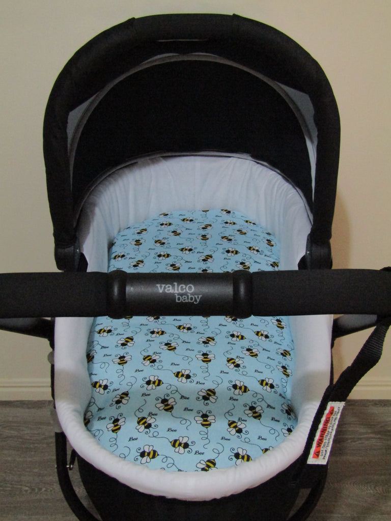 Pram bassinet liner-Bumble bee,blue-*CLEARANCE*