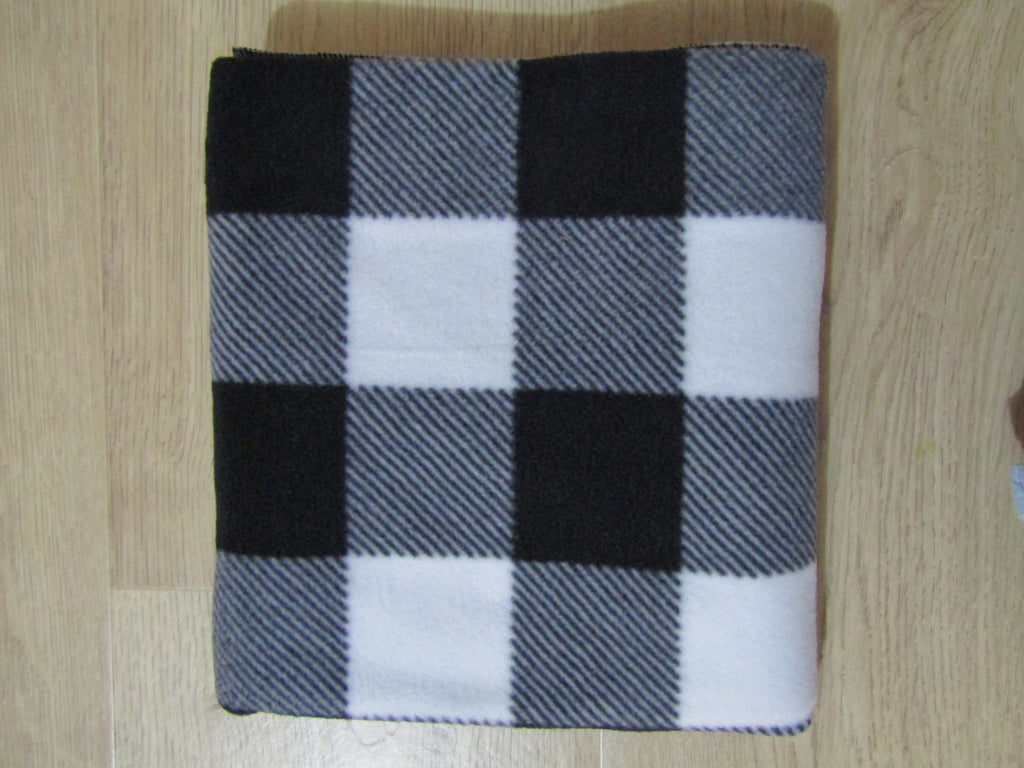 Soft Fleecy Blanket-Black gingham