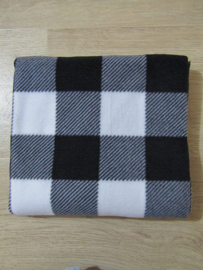 Soft Fleecy Blanket-Black gingham