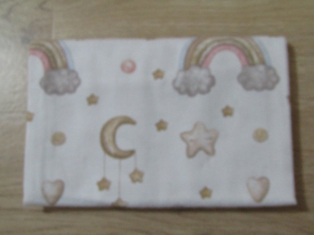 Flannelette baby wrap,blanket-Soft sky rainbows