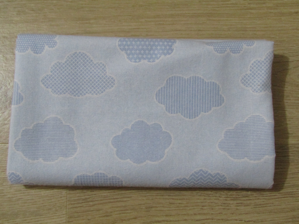 Flannelette baby wrap,blanket-Fluffy blue clouds