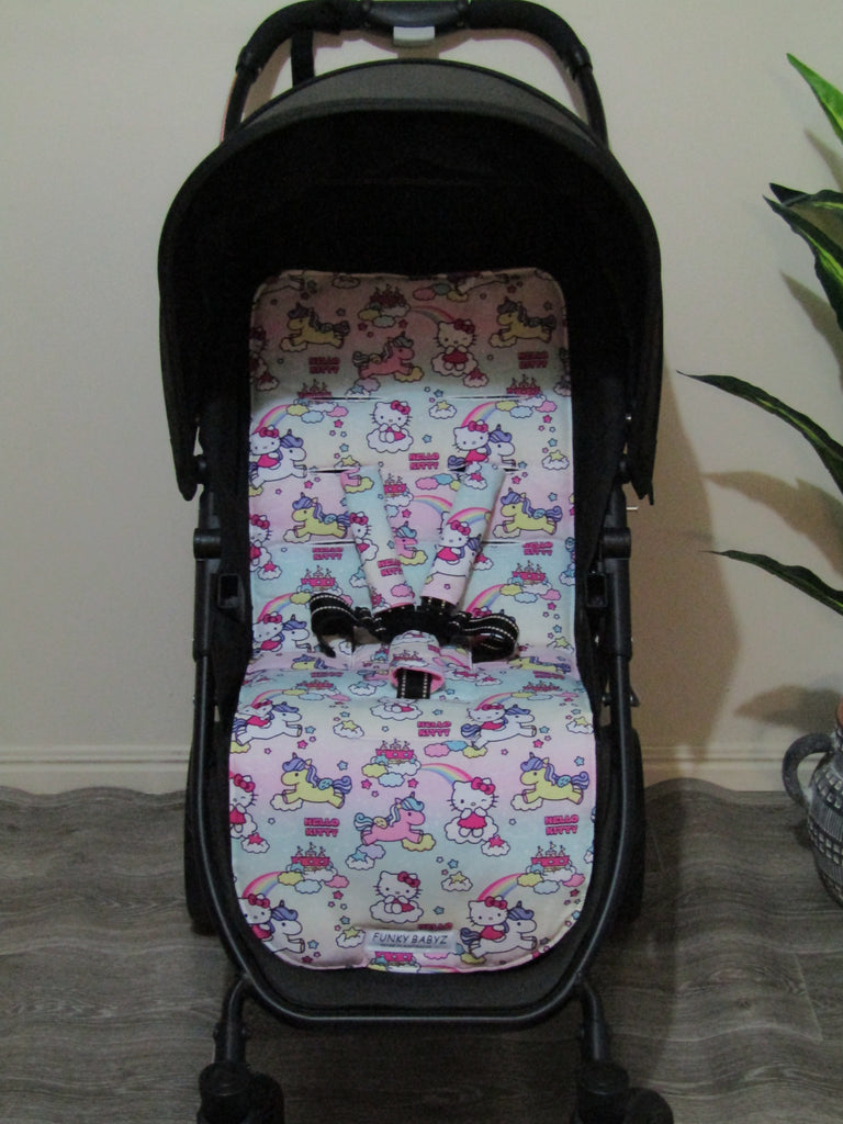 Pram liner set universal,100% cotton-Kitty