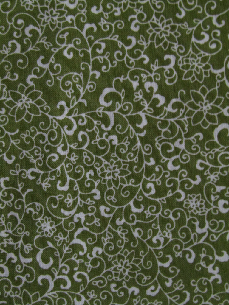 Waterproof changing mat-Jasmine vines,pesto green