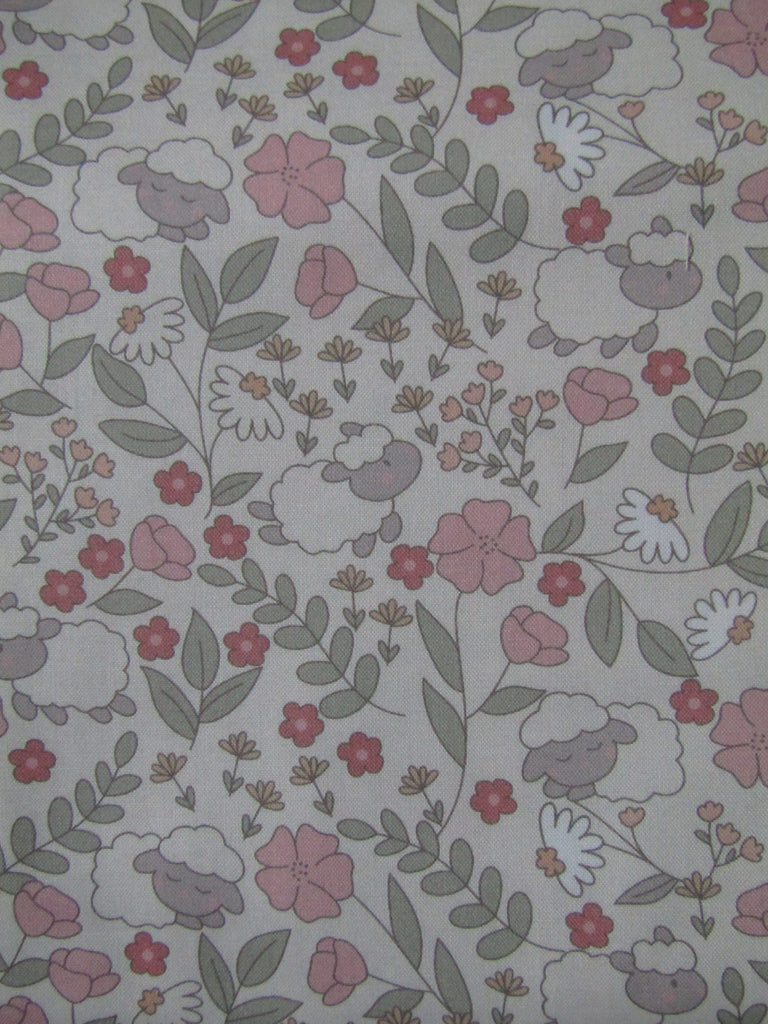 Waterproof changing mat-Floral sheep,pink