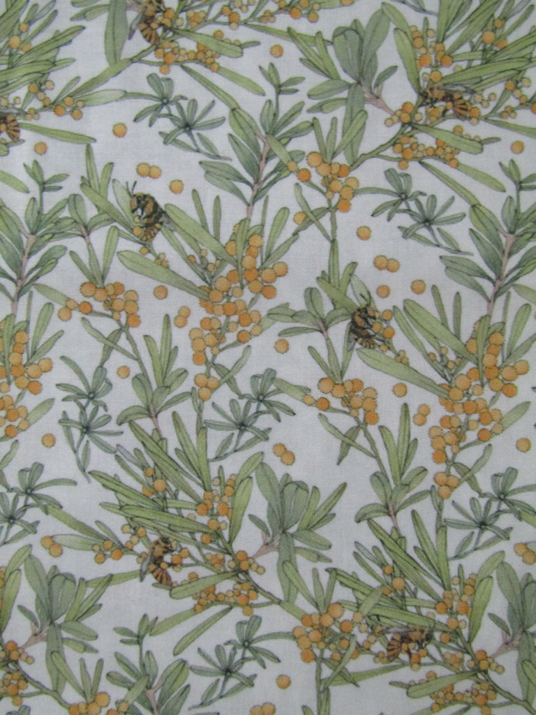 Waterproof changing mat-Australian bee,wattle flowers