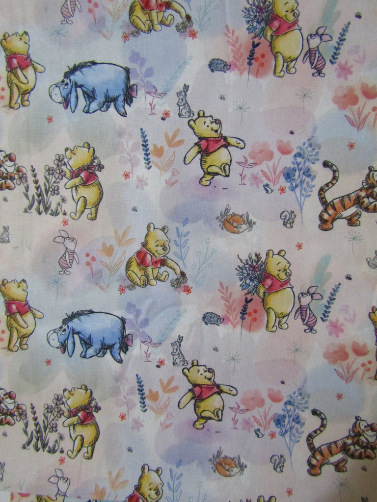 Pram/stroller seat liner-Winnie pooh Bear,flower fields