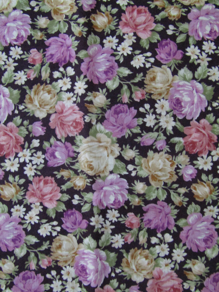 Waterproof changing mat-Petite purple roses