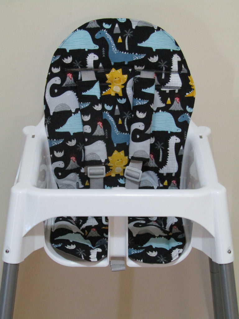 Small size universal high chair liner set-Dinosaur land