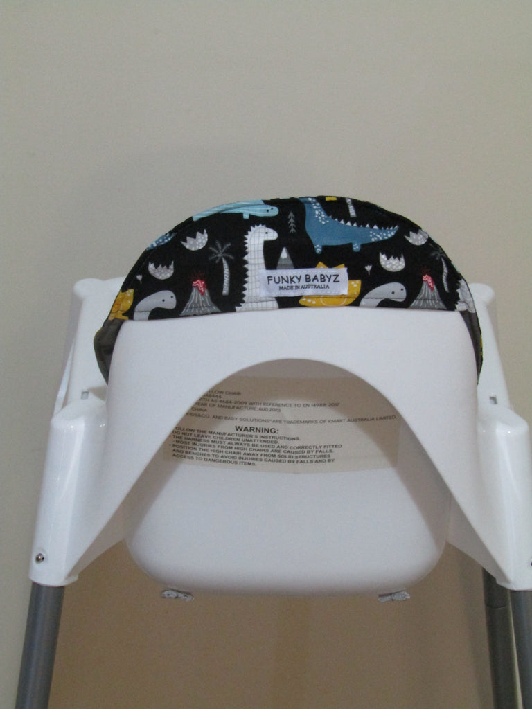 Small size universal high chair liner set-Dinosaur land