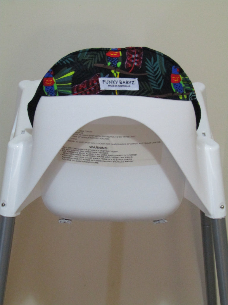 Small size universal high chair liner set-Australian lorikeet parrot