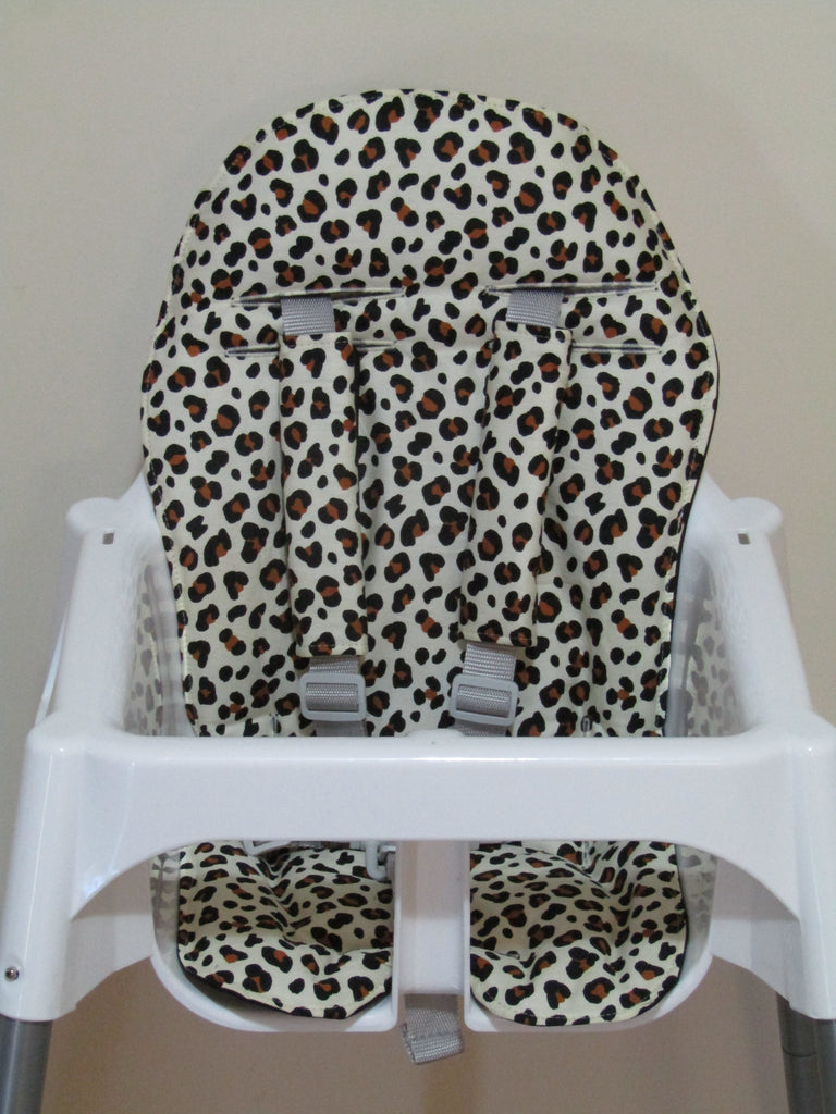 Small size universal high chair liner set-Wild leopard spots