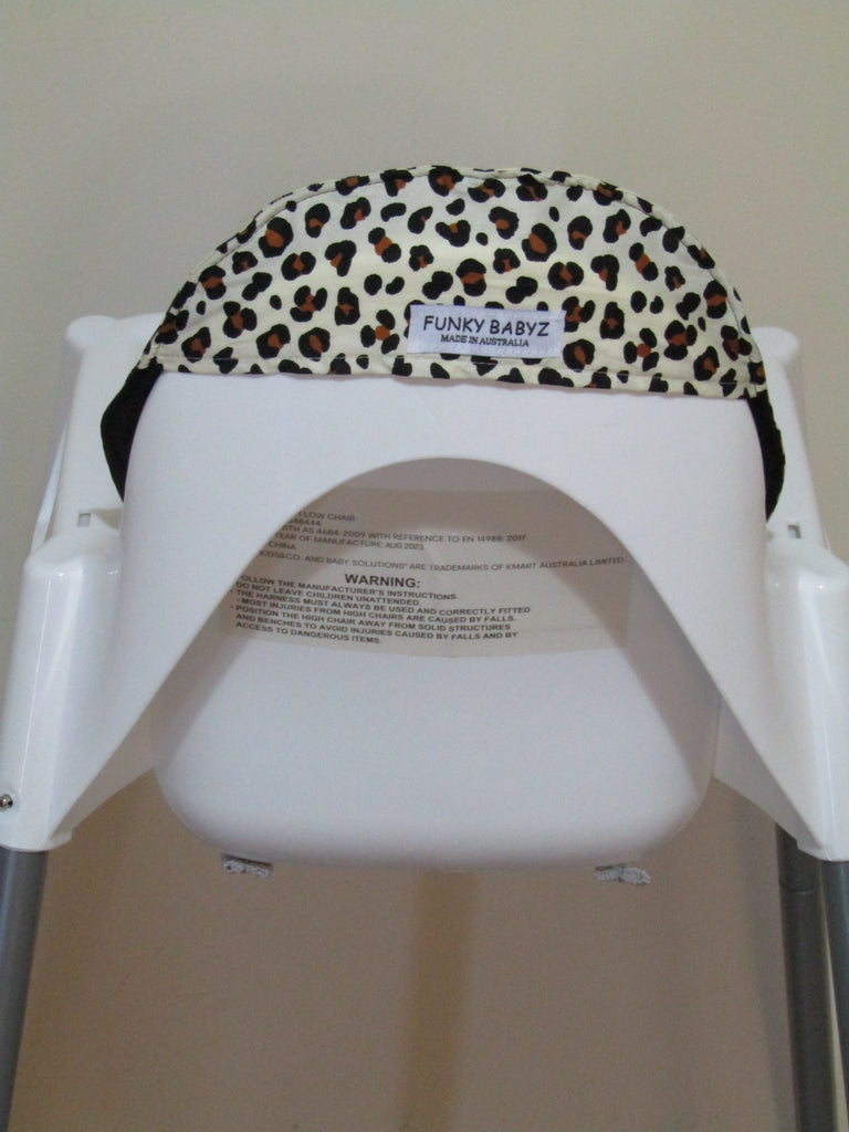 Small size universal high chair liner set-Wild leopard spots