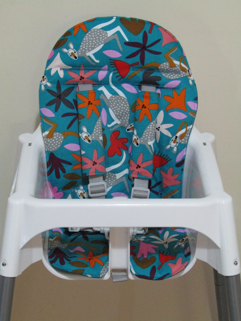 Small size universal high chair liner set-Wild Australian kangaroo