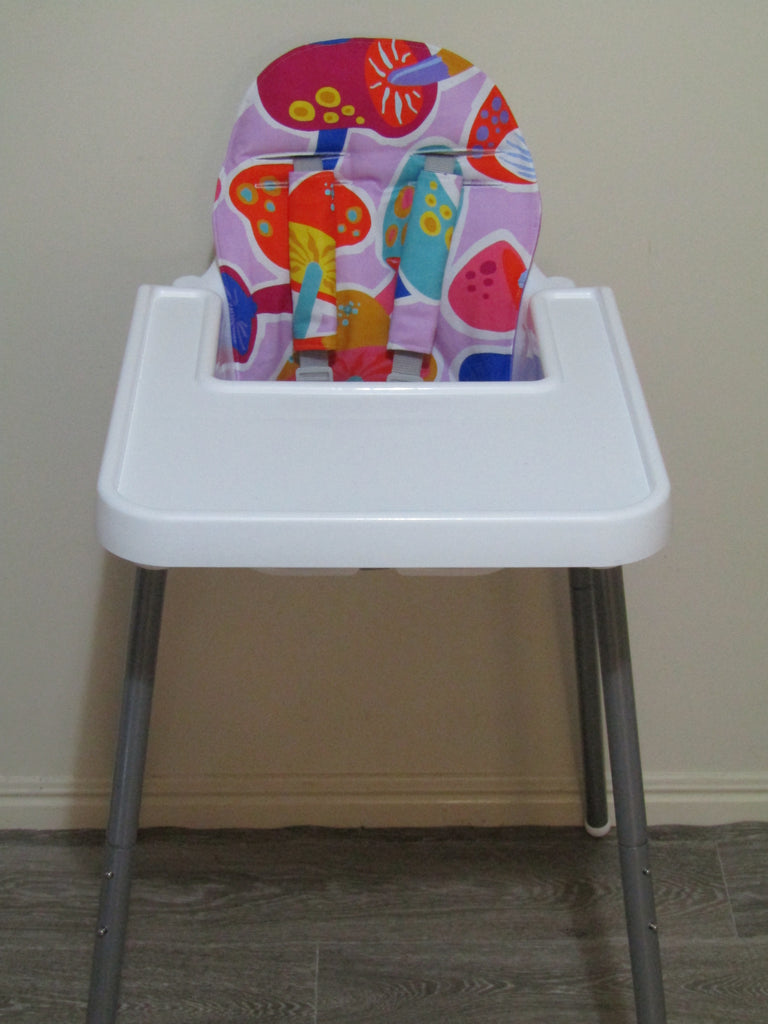 Small size universal high chair liner set-Mushroom magic