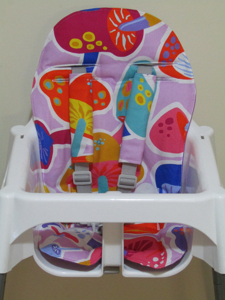 Small size universal high chair liner set-Mushroom magic