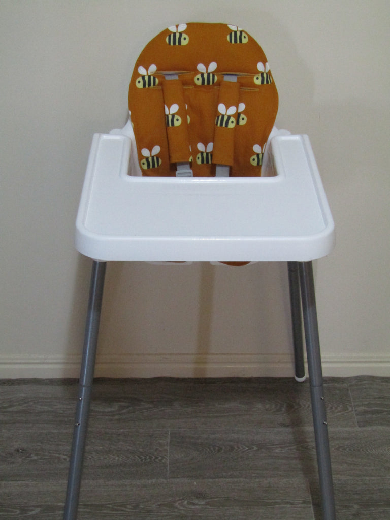 Small size universal high chair liner set-Buzzing bees