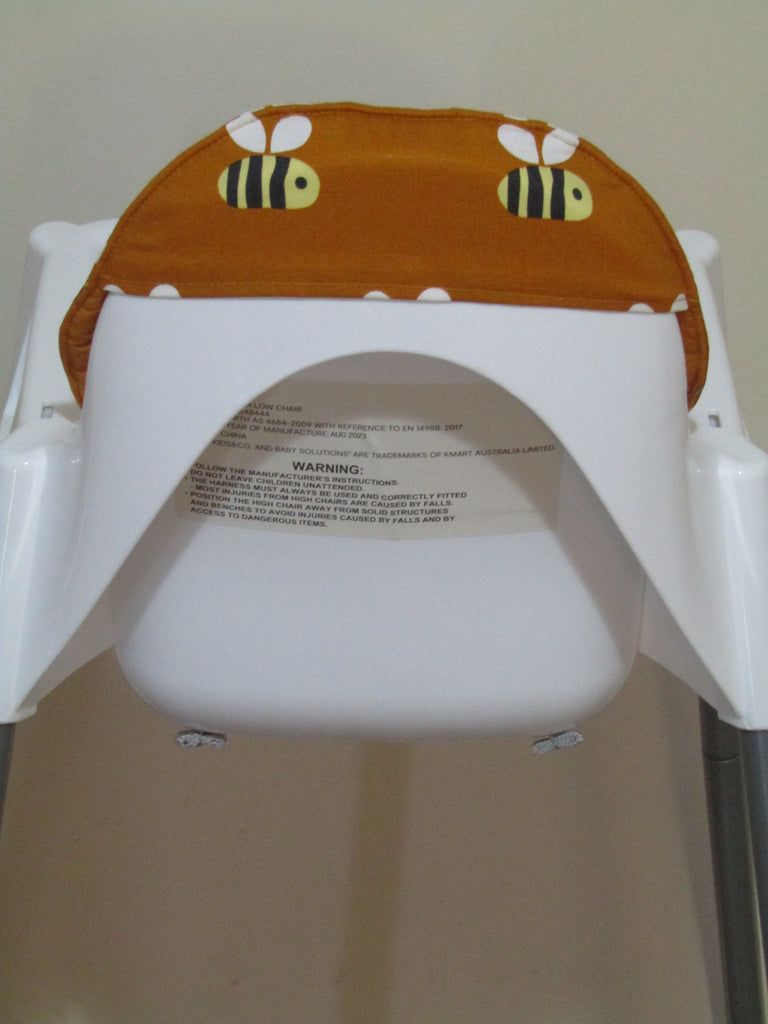 Small size universal high chair liner set-Buzzing bees