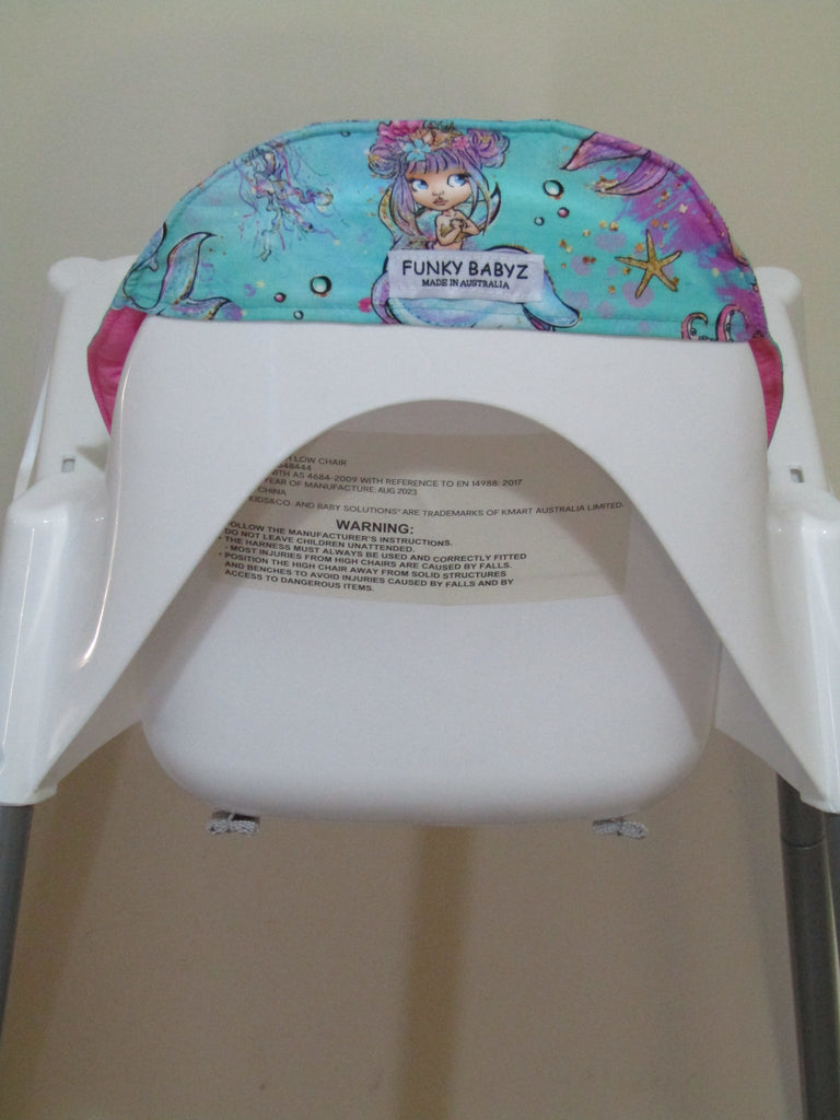 Small size universal high chair liner set-Mermaids