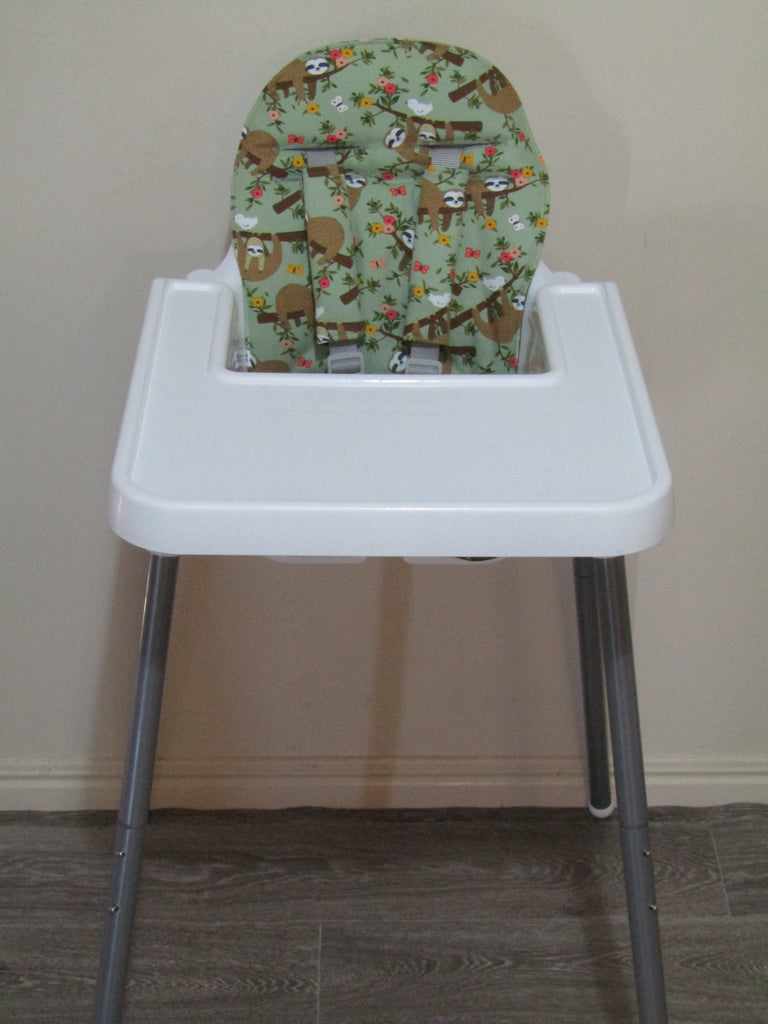 Small size universal high chair liner set-Pretty sloths