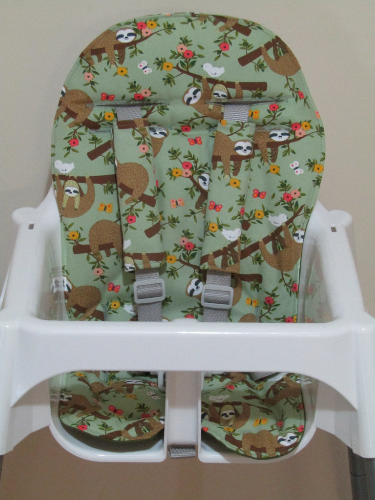 Small size universal high chair liner set-Pretty sloths