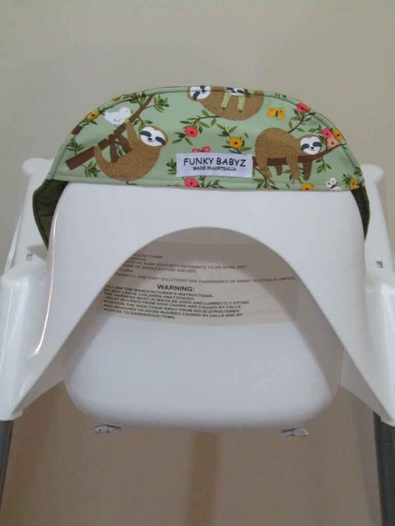 Small size universal high chair liner set-Pretty sloths