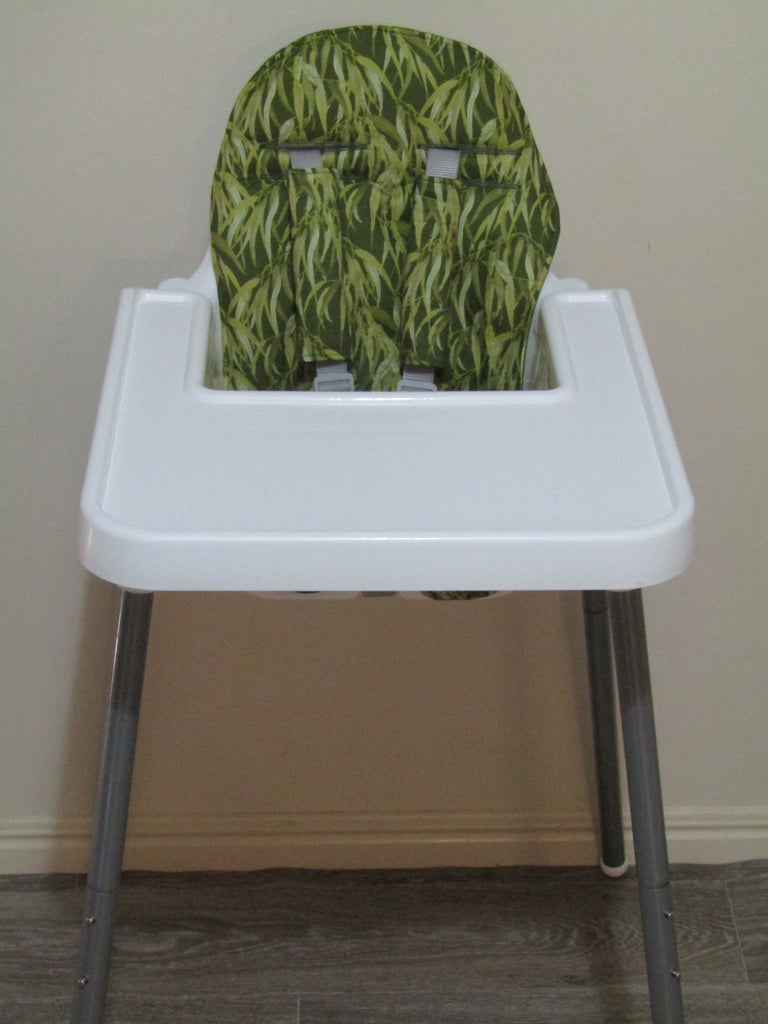 Small size universal high chair liner set-Australian gum leaves