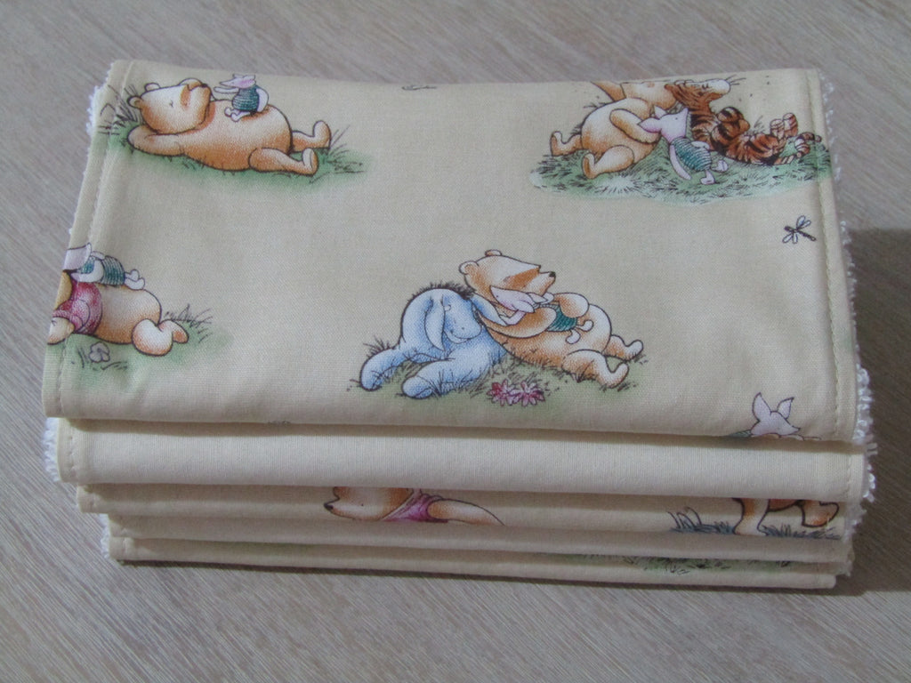 Burp cloth pack of 5-Bear classic