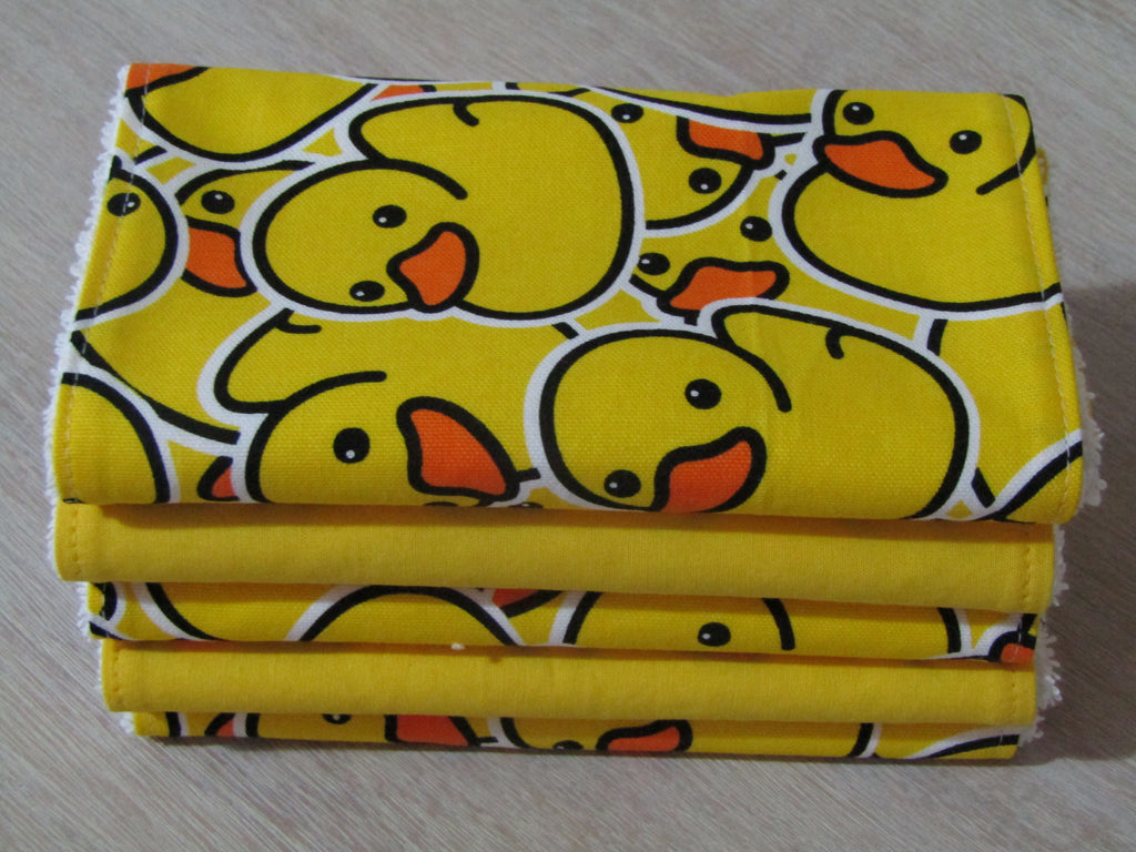 Burp cloth pack of 5-Rubber duckies