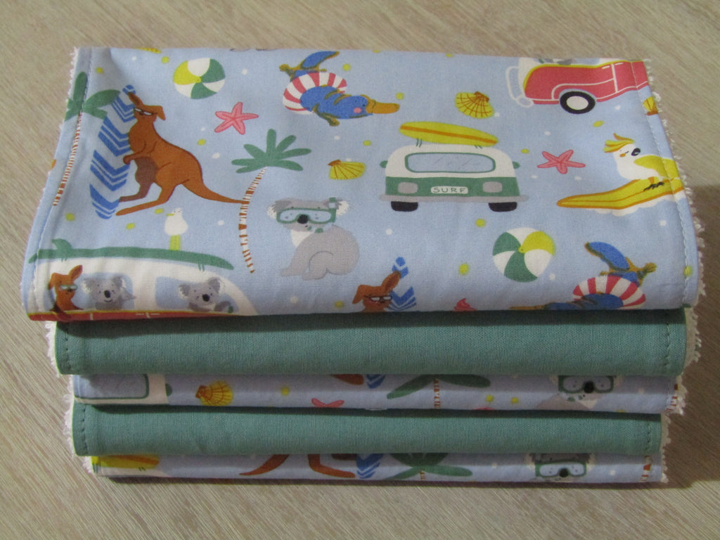 Burp cloth pack of 5-Aussie road trip