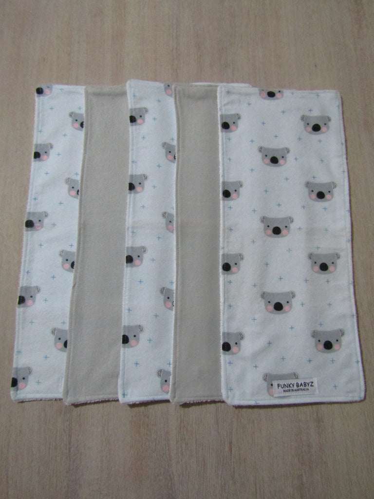 Burp cloth pack of 5-Australian koalas