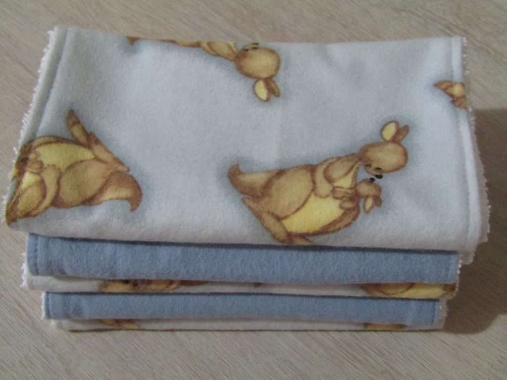 Burp cloth pack of 5-Mumma and baby kangaroo