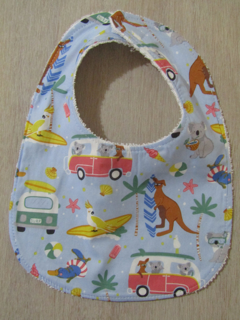 Flat baby bib-Aussie road trip