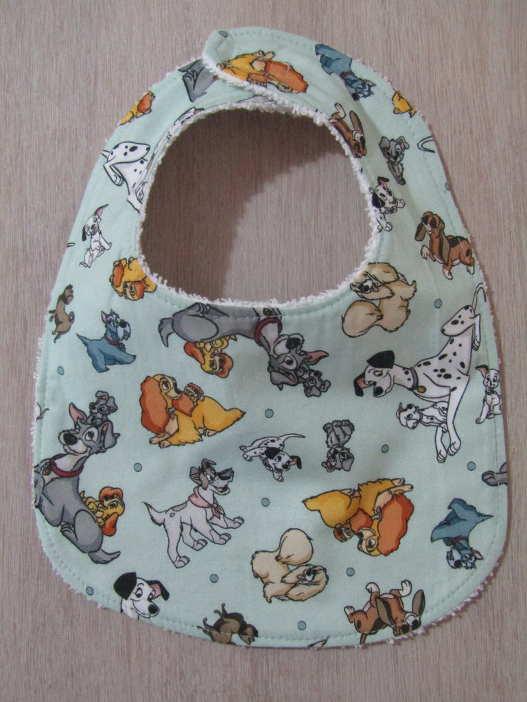 Flat baby bib-Famous dogs