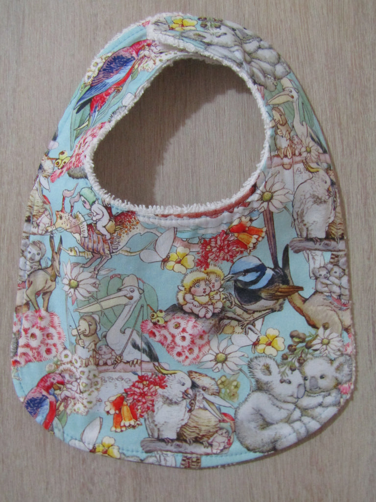 Flat baby bib-Australian babies,pelican tales