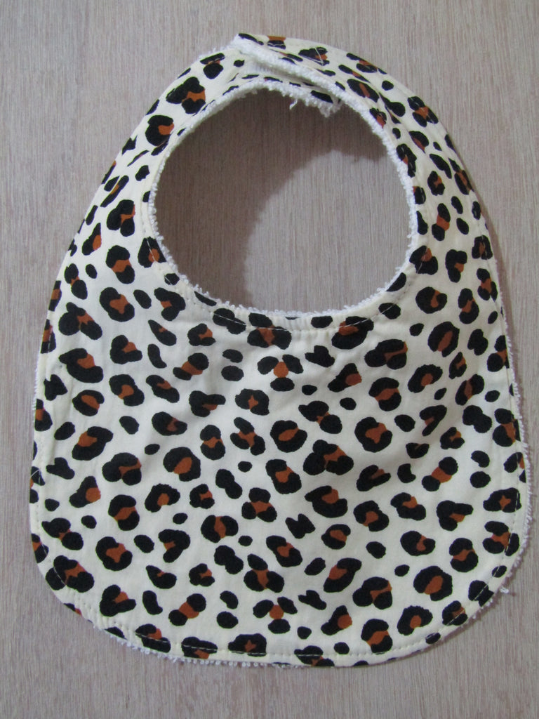 Flat baby bib-Leopard spots