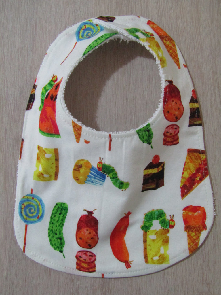 Flat baby bib-Hungry caterpillar