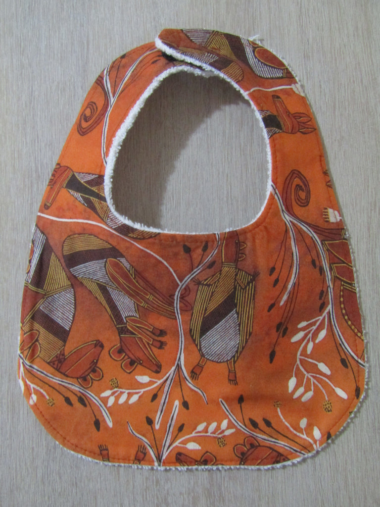 Flat baby bib-Australian Indigenous,Isiah possum