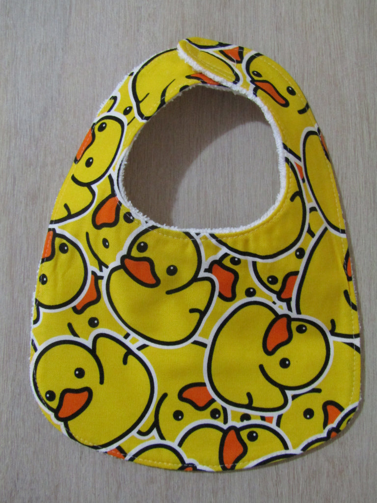 Flat baby bib-Rubber duckies