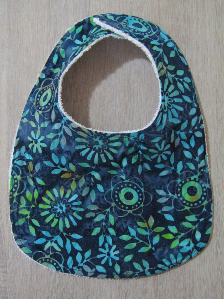 Flat baby bib-Tie dyed floral