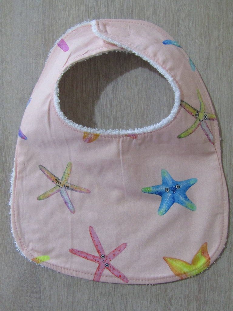 Flat baby bib-Starfish