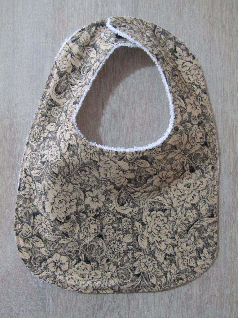 Flat baby bib-Vintage petite floral