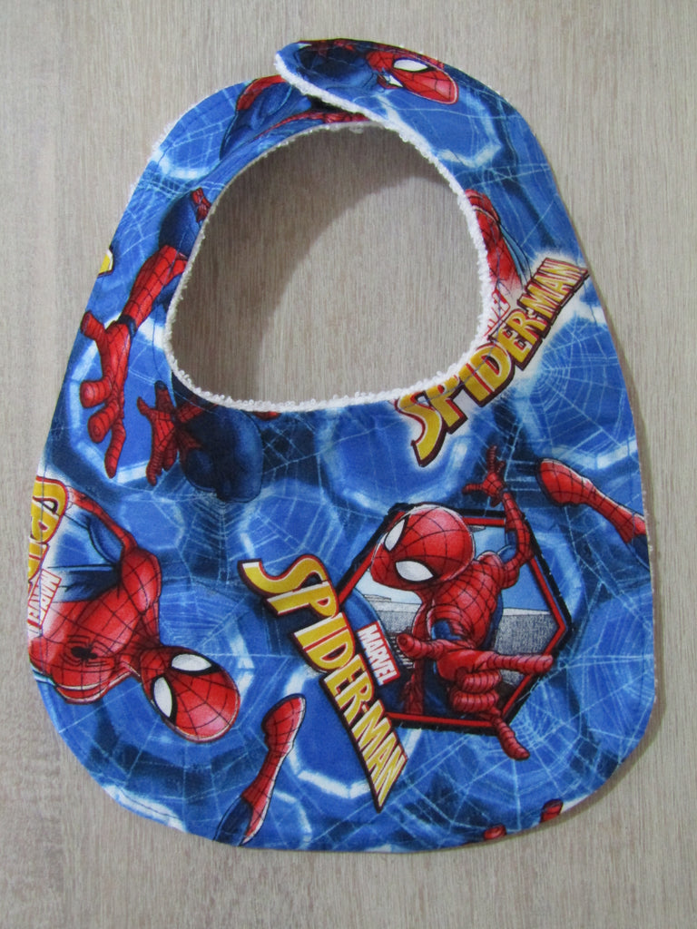 Flat baby bib-Superhero,webs