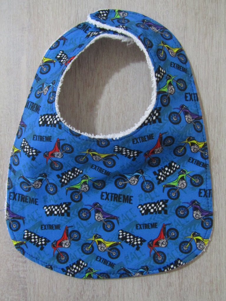 Flat baby bib-Extreme motorbikes