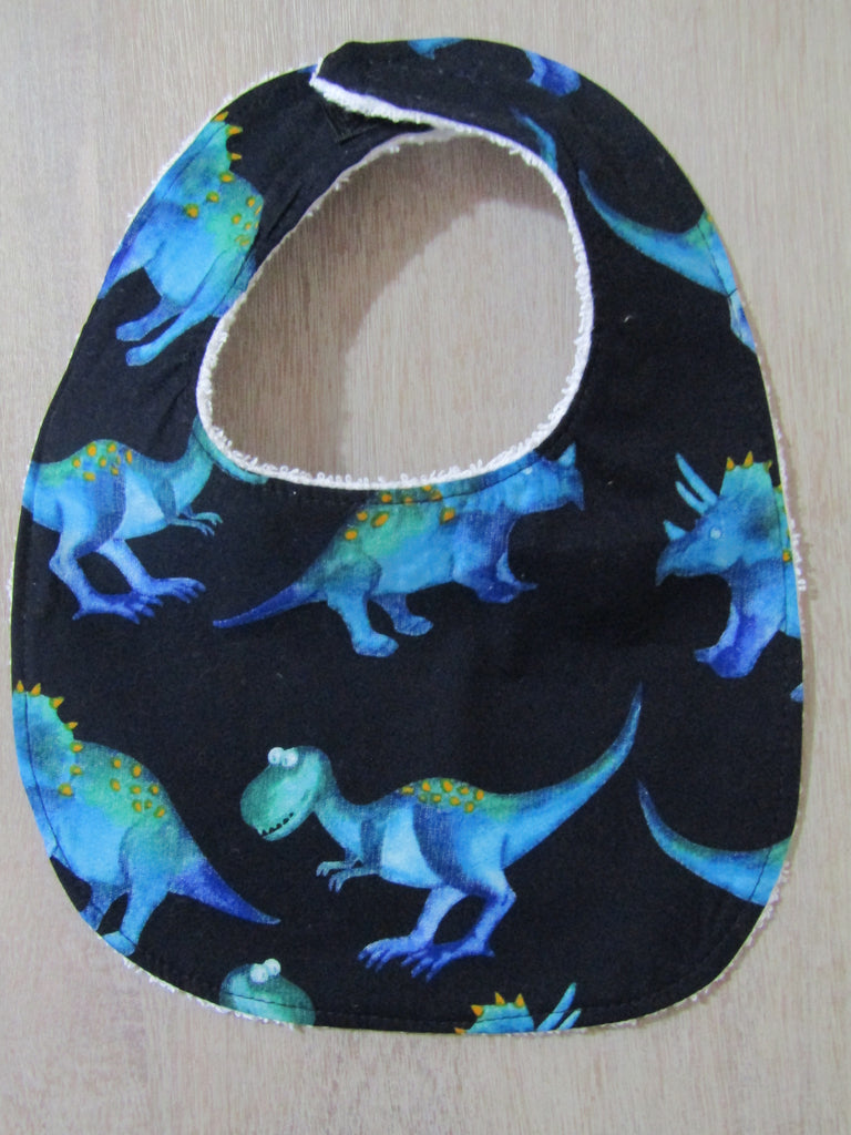 Flat baby bib-Steggy & T dinosaurs